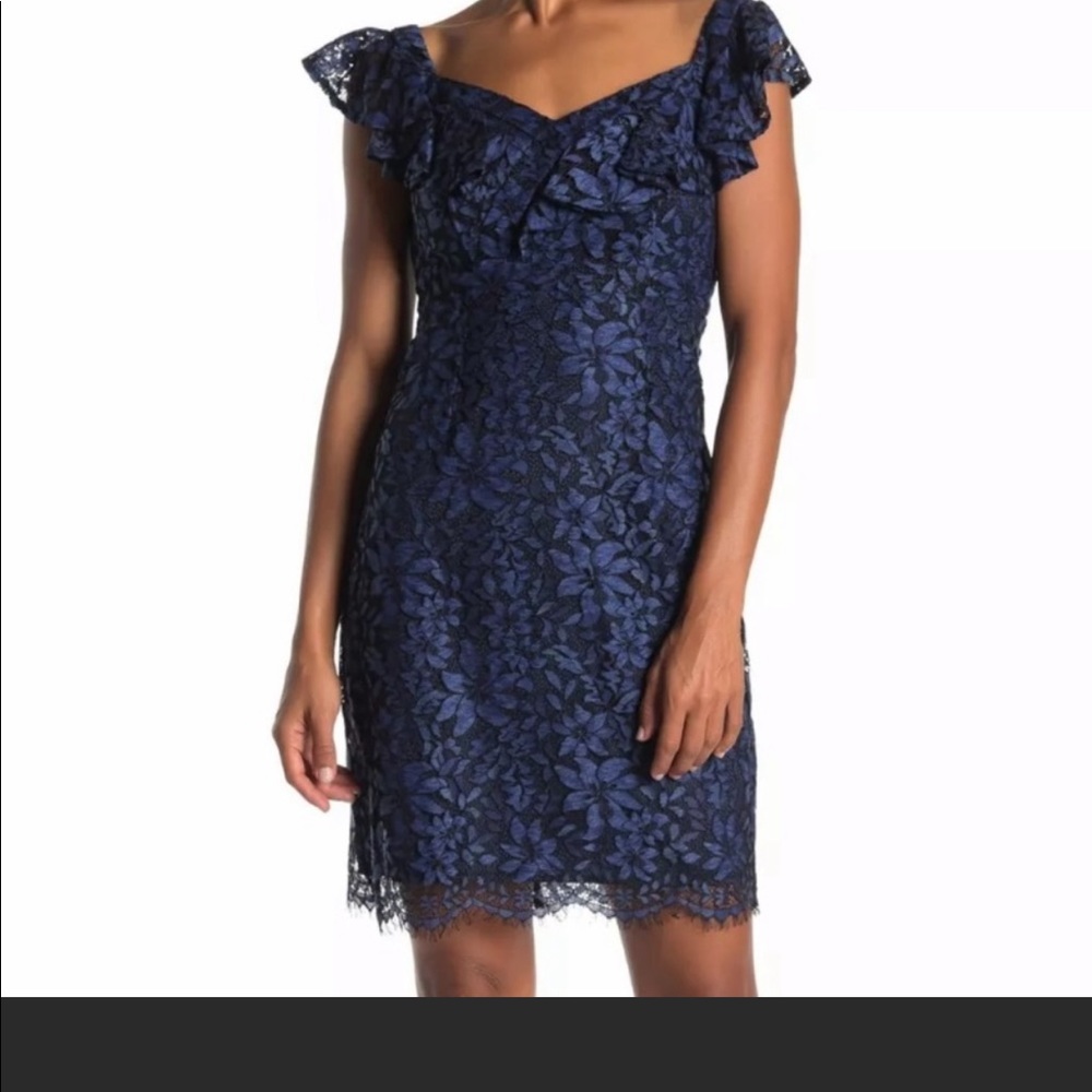 NWT Trina Turk indigo lace dress